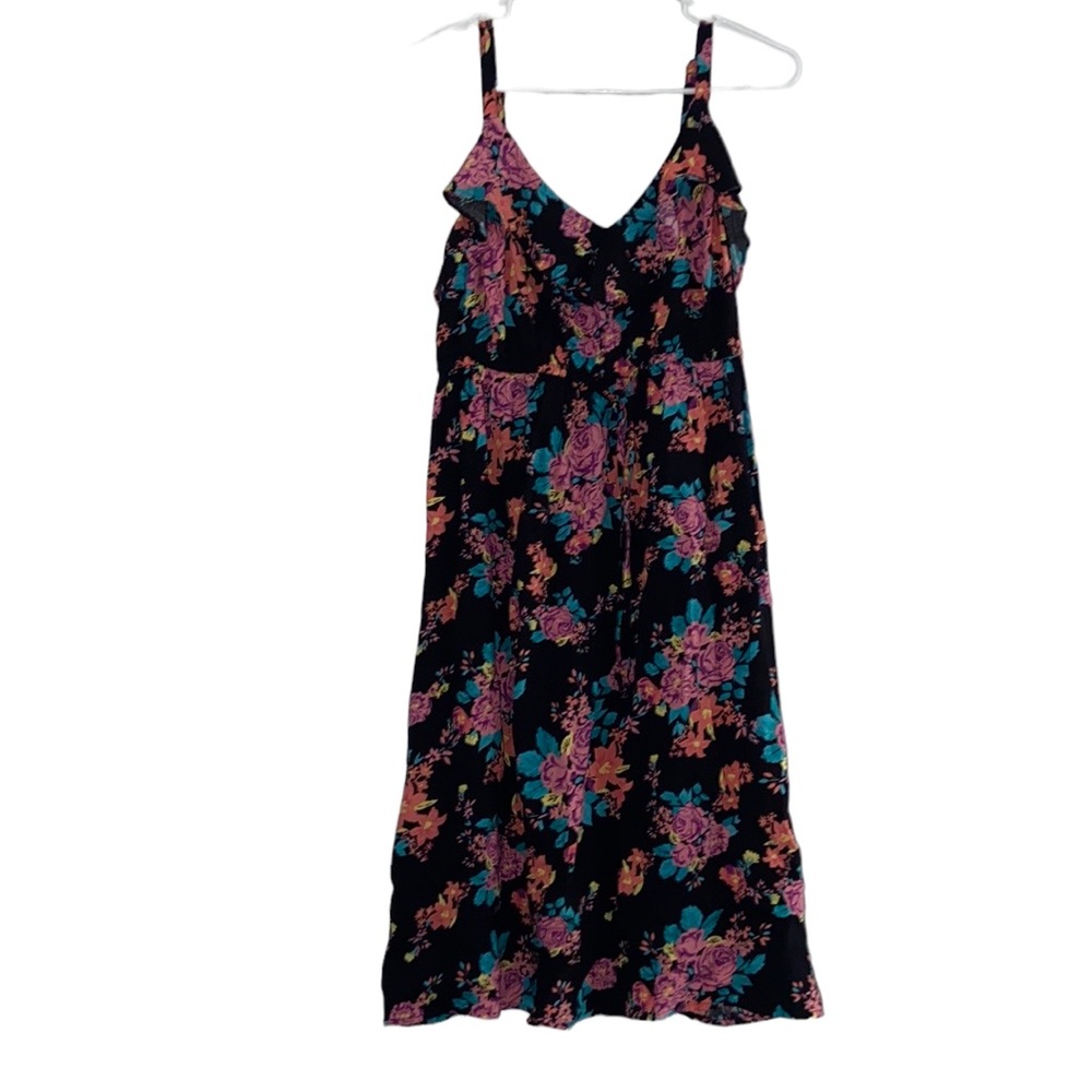 NWT TORRID dress floral print ruffle spaghetti strap sleeveless Size 0 (12)